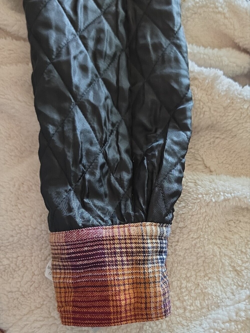 Natural Reflections Plaid Hooded Shirt Jacket - Red, Purple, Gray - Picture 14 of 15